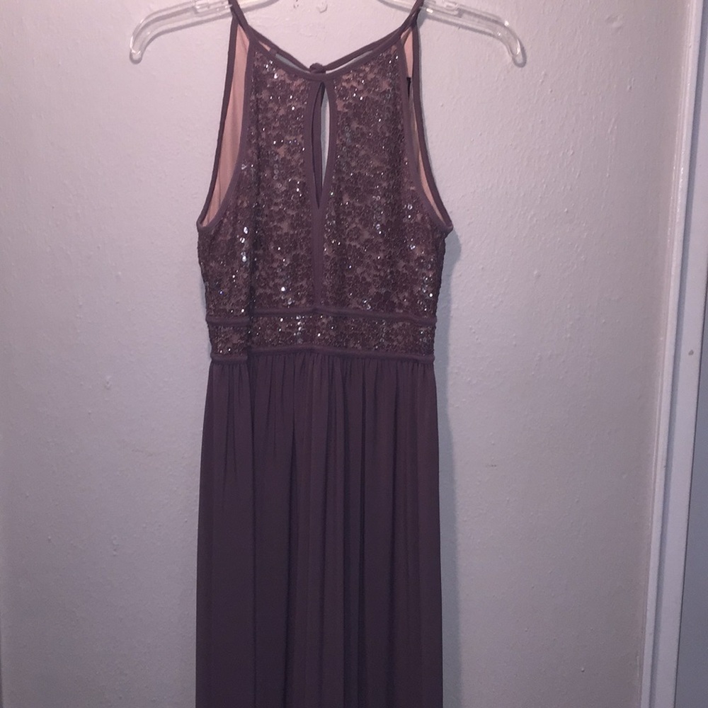 Plum evening dress